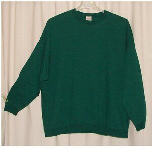 Vtg 80s/90s Mervyns Cheetah Blank SWEATSHIRT, XXL, USA Made, Boxy, Dark Green